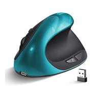 TEMU Ratón Inalámbrico Vertical Ergonómico | Recargable, Ratón Pequeño para Diestros para Laptop, PC, con Inalámbrico de 2.4GHz, Carga USB y Sensor Óptico