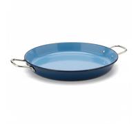 TEMU RC ocio Paellera acero inoxidable inducción sarten , para vitroceramica, electrica, gas, leña, recubierta en acero vitrificado azul de de