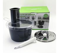 TEMU Rebanador y Rallador Multifuncional para TM5/TM6 | Plástico ABS Duradero y Acero Inoxidable, Semiautomático, Procesa Patatas, Calabacín y Más