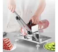 TEMU Rebanadora de Carne de Acero Inoxidable, Duradera con Mango de Plástico y Cuchilla Ajustable para Rebanadas Uniformes, Rellenos de , Papas y Más, Máquina de Cortar para Cocina en Casa o Hot Pot