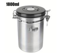 TEMU Recipiente de café hermético de acero inoxidable con válvula de CO2 - la , lavable a , multiusos, capacidad de 1,8L/1,2L, forma redonda, no requiere electricidad