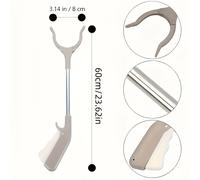 TEMU Recogedor de Basura Ergonómico Plegable con Función de Rotación de 360°, Acero Inoxidable Duradero, Fácil Agarre, para la Limpieza del Hogar para Mayores, Mango , Diseño Antideslizante