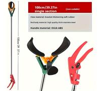 TEMU Recogedor de frutas de 100 cm, ideal para , aguacates, naranjas, y higos, con un extractor de frutas de tres - Mango de plástico diseñado para recoger frutas - para frutas como manzanas y