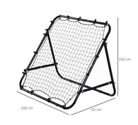 TEMU Red de Ajustable para Fútbol con Portería Retroceso - Portátil de Entrenamiento Individual/, Estructura Duradera y Red Reflectante para Hogar, Jardín o Exteriores (No Necesita Porquero) -