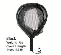 TEMU Red de Pesca con Portátil SEA PRO - Estructura de Aleación de Aluminio Duradera, Malla de Goma , , 17.32in, Negra - Ideal para Peces