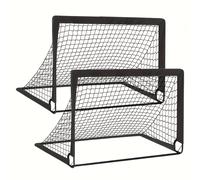 TEMU Redes de Portero de Fútbol Portátiles de 2 Piezas - Fibra de Vidrio, Conjunto Pop-Up para Interiores y Exteriores para en