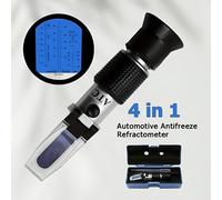 TEMU Refractómetro 4 en 1, Concentración de urea, Punto de congelación de antifricción, específica de electrolitos, Limpiador de vidrios, Probador ATC de