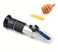 TEMU Refractómetro de Miel 3-en-1 con ATC - Herramienta de Medición de Humedad, Brix y Baume para Apicultura y Pruebas de Calidad
