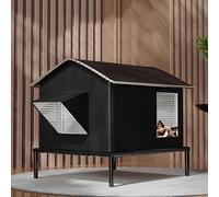 TEMU Refugio para Gatos de al - Diseño Espacioso con Aire Acondicionado y Refrigerador, Material Resistente a , Cama Acolchada e Isolante para Mascotas