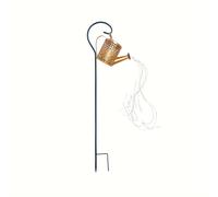 TEMU Regadera solar con luces de jardín - Farol solar colgante para exteriores, luz decorativa de metal , carga solar, estilo para patio, jardín, y césped - Ideal para uso y decoración navideña