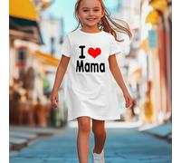 TEMU Regalo para de la | ", " Vestido corto de manga corta con estampado de - Casual, transpirable y tejido de poliéster, para /verano, vestido de Día de la | de | Ajuste , vestido de Día de la