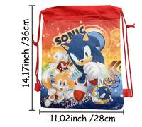 TEMU Regalo para Ella/Él 2 Estilos, 2 Bolsas con Cordón/1 Bolsa con Cordón, Bolsas de Regalo, Temática Sonic ( y Azul), Decoraciones para de , Juego Sonic the Hedgehog, Cómic, Regalos