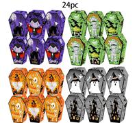 TEMU Regalo para Ella/Él 24 Cajas de Recuerdos de con Forma de Cofre de Halloween con y - Decoraciones de Halloween con Diseño de Sombrero de , Gato y , Snacks Festivos, Decoraciones de Halloween