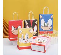 TEMU Regalo para Ella/Él 5pcs SONIC THE HEDGEHOG Bolsas de Embalaje de Regalo | Bolsos de Papel con Tema de Dibujos Animados para , Boda, Graduación, Bautizo, Bar y Bat Mitzvah