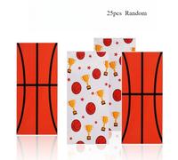 TEMU Regalo para Ella/Él, set de 25 bolsas de con temática deportiva, con diseños de baloncesto, y fútbol americano. bolsas de polietileno con y son perfectas para dulces, galletas y otros detalles.