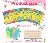 TEMU Regalos de Fiesta para Rascar: Regalos de en Paquete, Cuadernos para Raspar - Packs de 4/8/12 Bolsas de Recuerdos y Kits de Manualidades para el Aula con de Pascua