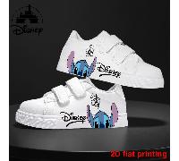 TEMU Regalos de Navidad 1 par Zapatillas Disney Stitch impresión 2D - estilo casual y deportivo, parte en PU, diseño de bloques de color, cierre, forro transpirable, adecuadas para uso diario