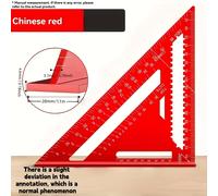 TEMU Regla de Ángulo de Aluminio de Precisión - Regla Triangular de 7/12 Pulgadas con Bordes Serrados para Carpintería, Bricolaje, Decoración del Hogar y Proyectos de Diseño