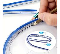 TEMU Regla Flexible de 12 Pulgadas con Transparente - Plástico PVC y Duradero, Ideal para Coser, Dibujar y Diseñar - Bordes Fáciles de Limpiar, 1pc