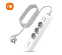 TEMU Regleta de Enchufe EU Xiaomi 20W 1.4M/3.28Pies, 3 de CA, 2C1A Puerto de Carga, Cable de Extensión para Hogar, Oficina, Dormitorio,