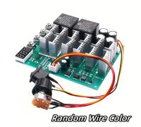 TEMU Regulador de velocidad de motor de 1 pieza, para motor de bricolaje con pantalla y conmutador de velocidad variable PWM de /retroceso, cuentavoltajes digital sin carcasa