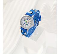 TEMU Reloj Analógico de Fútbol Azul con Movimiento de Cuarzo y Estilo Deportivo y Divertido - Ideal para Atuendos Informales y Partidos de Fútbol - Accesorio Elegante