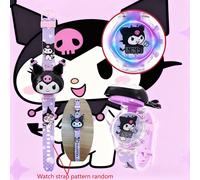 TEMU Reloj Anime Sanrio Hello Kitty Kuromi My Melody Cinnamoroll con Esfera Luminosa y Correa de Silicona - Movimiento de Cuadrada (Regalo de Navidad)