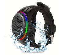 TEMU Reloj con Altavoz Inalámbrico Portátil | Mini Altavoz con Clip y Micrófono Incorporado para en , Reproductor de MP3, Estéreo TWS, Selfie Remoto, Luces RGB, para Trabajo, Running, Ciclismo