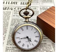 TEMU Reloj de Bolsillo de Cuarzo con Números , Esfera Redonda, Estilo de Agujas, Cadena Larga, Accesorio de Ropa, Regalo para Fiestas