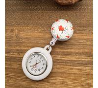 TEMU Reloj de Bolsillo Exquisito con Diseño Floral para Enfermeras, Reloj de Uniforme para Doctoras y Enfermeras, Recuerdo, Regalo