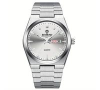TEMU Reloj de Cuarzo Casual de Negocios para Hombre BINBOND con Hebilla de Acero Inoxidable Sólido y Calendario Delgado