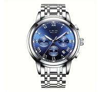 TEMU Reloj de Cuarzo LIGE para Hombres con Calendario, Estilo Casual y de Negocios, Correa de Acero Inoxidable, La Mejor Elección para Regalos de Hombres