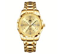 TEMU Reloj de cuarzo para hombre con diseño de , calendario, , resistente , correa de acero, decoración de diamantes de y diseño de muñeca para negocios.