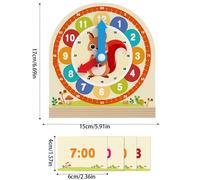 TEMU Reloj de Madera como para Niños - Reconocimiento Numérico, Aprendizaje del y Juguete Rompecabezas