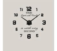 TEMU Reloj de Pared Acrílico Silencioso 3D Sin - Decoración Redonda, Kit DIY de Corona Arqueada para Sala Comedor Dormitorio Oficina, Funciona con Pilas AA (Pilas No Incluidas)