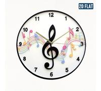 TEMU Reloj de pared con - Decoración silenciosa de acrílico con de sol y , diseño fácil de leer con batería, estilo vintage para , cocina, dormitorio - Batería AA no incluida, decoración musical