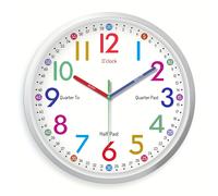 TEMU Reloj de pared digital moderno minimalista de 8 pulgadas, reloj silencioso para estudio, decoración para sala, dormitorio, comedor, cocina o aula, regalo ideal (sin batería)
