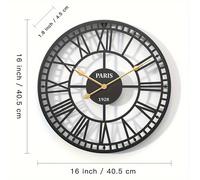 TEMU Reloj De Pared Para Decoración De Salón, Reloj De Pared Metálico Silencioso A Pilas, Con Números , Para Decoración De Salón De Estilo Granja En Otoño, Decoración Para Halloween Y Navidad