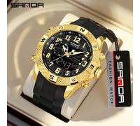 TEMU Reloj deportivo SANDA para hombre, reloj de pulsera multifunción analógico de cuarzo electrónico, impermeable con alarma, cronómetro, temporizador de , , para regalos de y festivos para hombre