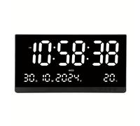 TEMU Reloj electrónico digital minimalista LED de 21 pulgadas, reloj de pared para , reloj electrónico de calendario digital de grande