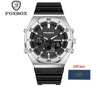 TEMU Reloj Foxbox para Hombre Marca LIGE, Reloj Deportivo de Moda con Pantalla, Reloj Electrónico LED, Regalo de Vacaciones para Hombres y Mujeres