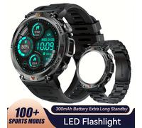 TEMU Reloj Inteligente EIGIIS para Hombres con Linterna - Pantalla Táctil Completa de 1.45", Inalámbricas, Deportes al y Rastreador de , Control Remoto de Cámara, Reproducción de - para iPhone y