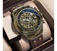 TEMU Reloj mecánico para hombre con estilo retro atmosférico, de moda diario y moderno, decoración , estable y , de ciencia ficción y ocio, reloj deportivo multifuncional exquisito de