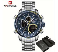 TEMU Reloj Naviforce para Hombre Impermeable con Pantalla y , Movimiento de Cuarzo, Ideal para Natación, Surf y Actividades