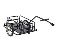 TEMU Remolque de carga HOMCOM para bicicleta Carro plegable para bicicleta con Reflectores Carga 40 Kg 155X71.5X77 Cm Negro