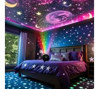 TEMU Remoto Proyector de Cielo Estrellado USB Luz Nocturna, Lámpara de LED para Pascua Ramadán Dormitorio KTV Oficina Bar Regalo