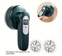 TEMU Removedor de pelusas eléctrico portátil | Afeitadora de tela para ropa, despelusquador de suéter con 1 cuchilla de repuesto, recargable por USB, compacto y para ropa, muebles y alfombras