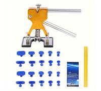TEMU Repara Abolladuras de Coche al - Kit sin Pintura para Reparación Rápida con y Almohadillas, Accesorios Opcionales. Herramienta Ajustable en Ancho. Eliminador Profesional de Dentelladas Dorado