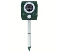 TEMU Repelente de Plagas Solar con Detección Infrarroja - 5 Niveles Ajustables, Disuasivo LED Parpadeante Nocturno para Roedores y Aves, Ideal para Granjas, Huertos y de Hortalizas