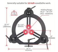 TEMU Reposacabezal Estable para Torno de Madera de 12 Pulgadas (12'') Herramientas de Torno para Carpintería